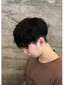 メンズギフト(men's GIFT) 刈り上げツーブロックツイストスパイラルパーマメンズマッシュ