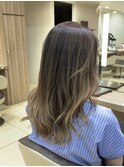白髪ぼかし×バレイヤージュ