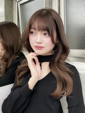 エヌアイ オモテサンドウ(ni omotesando) 韓国レイヤードカット/顔周りカット/似合わせブラウンカラー上野