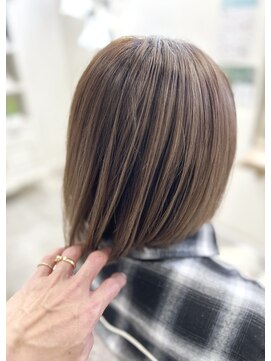 ヘアーアンドメイク ドレス(DRESS) 白髪ぼかし＆オレンジ色消しハイライトカラー