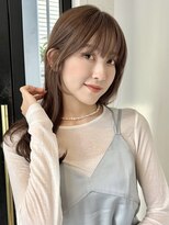 姫カットレイヤーレイヤーカットマロンベージュくすみベージュ