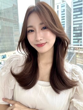 バイオレットジェム(Violet`jem) 10代20代30代韓国レイヤーカットくびれマロンベージュヘアKA-70