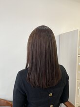 ソウハギワラ 新中野(SO-hagiwara)&nbsp;暗髪透明感カラーのナチュラルストレートセミロング