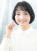 黒髪ぱっつん前髪大人かわいいショートボブq古河20代30代40代