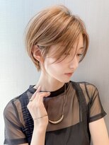 ハルキミナト ジャパン ヨコハマ(HARUKI MINATO japan YOKOHAMA)&nbsp;大人ショート/縮毛矯正/学割U24/ブルーカラー/くすみベージュ