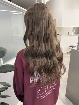 レノ(RENO) ブリーチハイトーンオリーブベージュ透明感カラー髪質改善20代