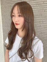 ルル 宇都宮(Loulou)&nbsp;オリーブベージュ×ロングレイヤースタイル
