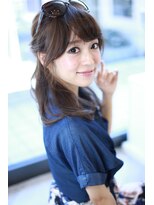 ヌーム 塚本店(NOOM) サイドスッキリのくるりんぱハーフアップ セミウエット