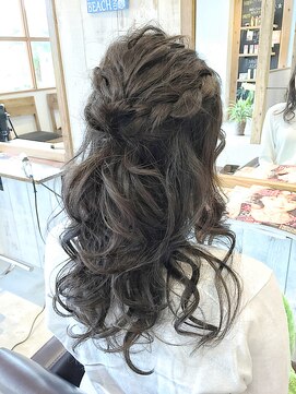 ヘアリラクゼーションリノ (Hair Relaxation Lino) 結婚式お呼ばれセット ハーフアップ×編み込み