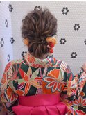 和装定番!シニヨンスタイル