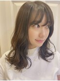 【神田安優奈】アッシュベージュの柔らかミディ