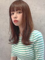 抜け感ロング/ストレート/ナチュラル/ハイトーン/20代30代40代