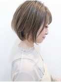 【to/na】宮崎えりな 20代30代40代50代オリーブカラー小顔ミディ