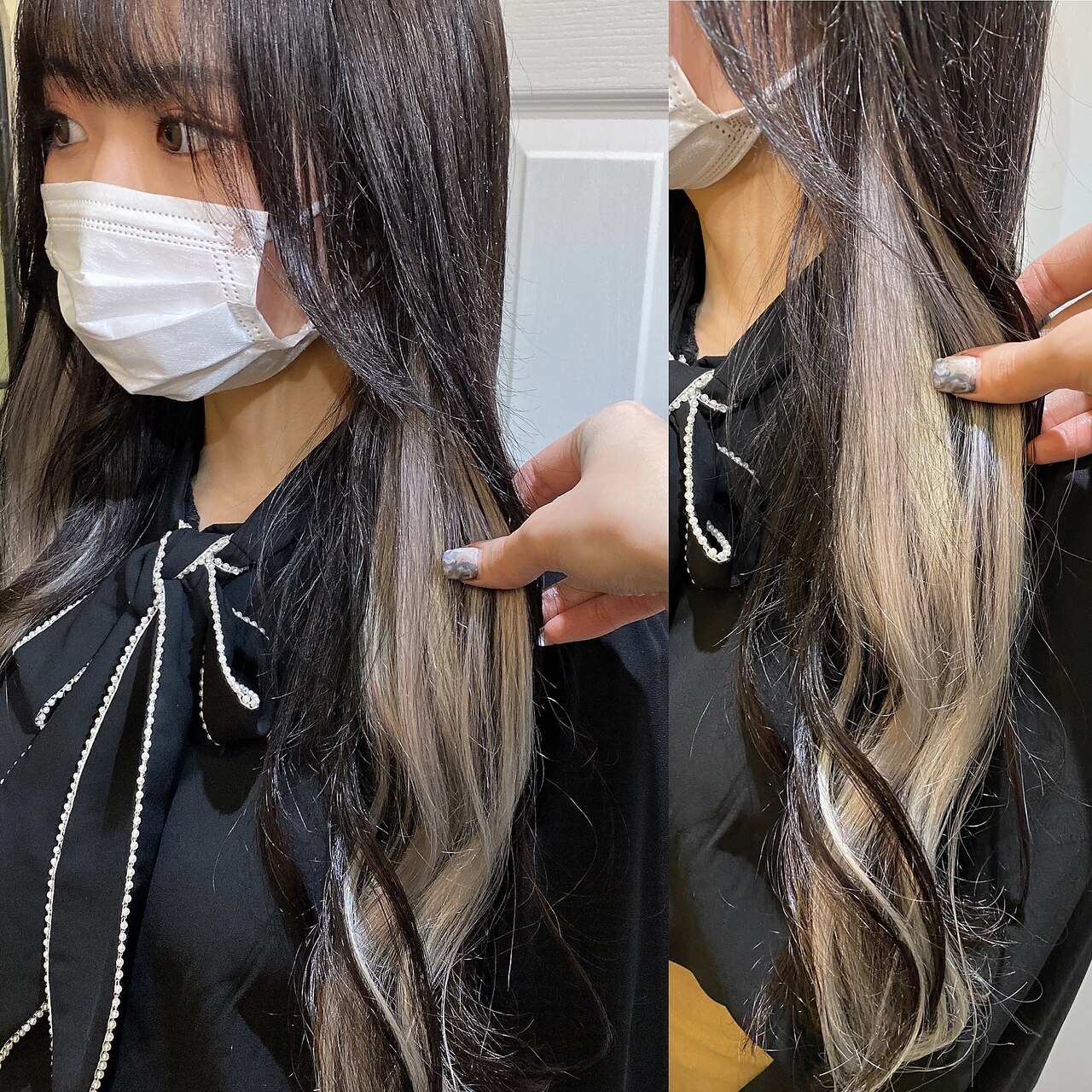 アッシュベージュ80シールエクステ　ベージュ系カラー ホワイトアッシュ#シールエクステ#ホワイトグレージュ#韓国#梅田