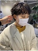暗めカラー/レイヤーカット/くすみベージュ/ボブ/新宿