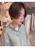 丸みが可愛いハンサムショート
