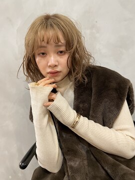 テテコケット(tete coquette) ミルクティーベージュ×ボブ×ウェーブ