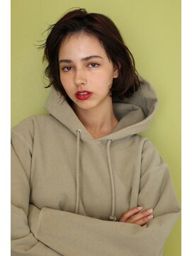 アンドレイ 表参道(andrey) [ANDREY]グレーベージュ/レイヤーロング/前髪パーマ黒髪カタログ