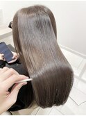 髪質改善カラー×ブリーチ無しグレージュ