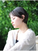 丸みショート／似合わせカット／ナチュラル黒髪