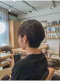 耳かけショート/コンパクトショート/ひし形ショート/グレージュ