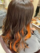 セットアップ 倉敷美和店(SET-UP) インナーカラー/ビビットオレンジ/ヨシンモリ/韓国風巻き/モテ髪