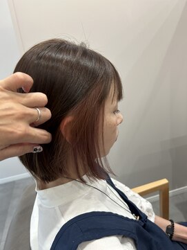 アウラヘアーサロン(aura hair salon) イヤリングカラー×ボブ