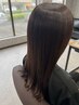 艶感☆抜群!クオライン縮毛矯正+カット+4ステップtr ¥13500