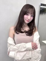 プリアバイポプルス 渋谷(pria by popls)&nbsp;ミディアムレイヤーハッシュカット顔周りレイヤーカット韓国ヘア