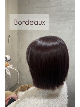 【cut＋color】  切りっぱなしボブ×ボルドーカラー