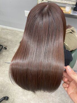 ヘアー アンド ビューティー ザ エフ 西尾店(Hair Beauty the F) #カシスカラー#レッドカラー#髪質改善#ブリーチなしカラー