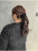 【オールウェーブツインポニーテール】ヘアアレンジヘアセット