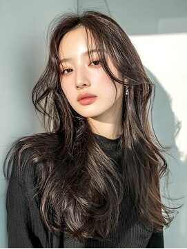 フレイムスヒュー 高崎店(FRAMES HUE) 韓国ハッシュカット×ベージュ大人カーテンバング【高崎】