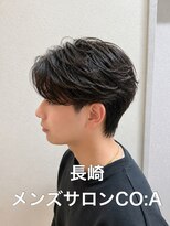 コア(CO:A) フェザーパーマ センターパート韓国ニュアンスパーマメンズ長崎