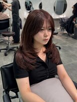ジーニー 千葉(GENiE) 韓国レイヤーカット/顔周り/ボルドーブラウン/【古荘竜生】