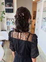 ムースユイット(mousse8) 【結婚式お呼ばれ】ショートハーフアップ