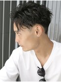 ツーブロック　ツイストスパイラルヘア　名古屋駅/パーマ/メンズ