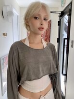 ペレ 原宿(PELE)&nbsp;ダークパープルナチュラルショート夏のヘアアレンジ原宿