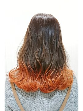 ヴィオラ 秋葉原(Viola) ブリーチグラデーション　オレンジベージュ×ベージュブラウン