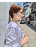 ☆丸くおさまる!コンパクトショート フォギーベージュ 小顔