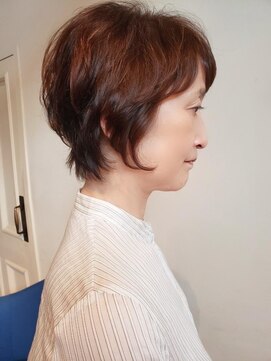 トップヘアー ガーデンヴィラ 安城(Garden Villa) 大人ショートのふんわりパーマ/前髪パーマ/ボブパーマ