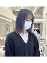 柔らかラベンダー×ボブ