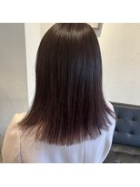 アルマヘアー(Alma hair by murasaki)&nbsp;◎ダークルビーカラーの切りっぱなしボブ◎
