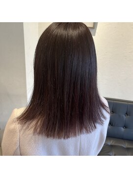 アルマヘアー(Alma hair by murasaki) ◎ダークルビーカラーの切りっぱなしボブ◎