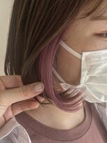 ナルヘアー 越谷(Nalu hair)&nbsp;イヤリングカラー/ミニボブ/ピンクカラー