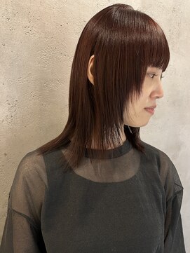 ザ ラボ アングゥ(The Labo ungu) red pink/レイヤーセミディ／髪質改善カラー