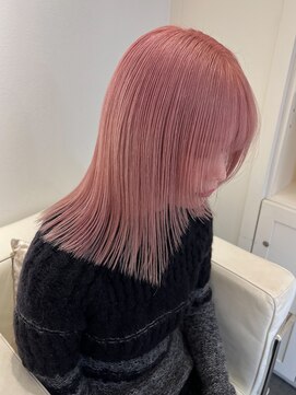 ベレーザ 渋谷(BELEZA) 6229ニュアンスカラーホワイトピンク波巻きミルクティーピンク