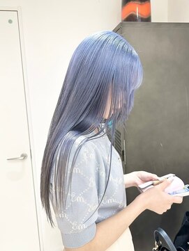 ヲタク(wotaku.) ブルーカラーペールブルー水色カラーブルーシルバーハイトーン