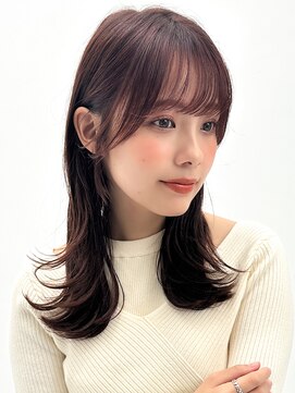 ラフィス ヘアー ホーム JR尼崎店(La fith hair Home) 【La fith】カシスブラウン×外ハネセミディ