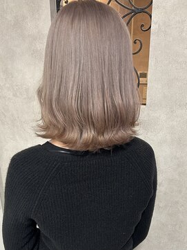 ルノン(LUNON) ミルクティーベージュ　ハイトーン/ミルクティーカラー/ボブ